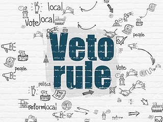 Image showing Politics concept: Veto Rule on wall background