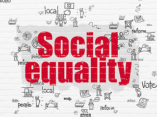 Image showing Politics concept: Social Equality on wall background