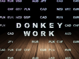 Image showing Business concept: Donkey Work in grunge dark room