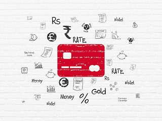 Image showing Banking concept: Credit Card on wall background