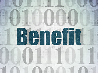 Image showing Finance concept: Benefit on Digital Paper background