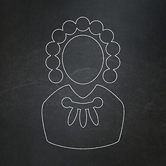 Image showing Law concept: Judge on chalkboard background