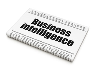 Image showing Finance concept: newspaper headline Business Intelligence