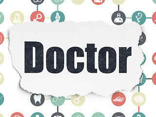 Image showing Healthcare concept: Doctor on Torn Paper background