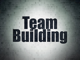 Image showing Finance concept: Team Building on Digital Paper background