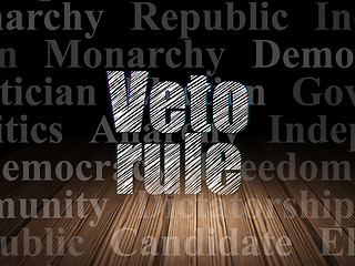 Image showing Political concept: Veto Rule in grunge dark room