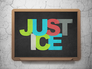Image showing Law concept: Justice on School Board background