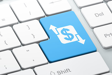 Image showing Business concept: Finance on computer keyboard background