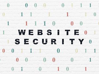 Image showing Web design concept: Website Security on wall background