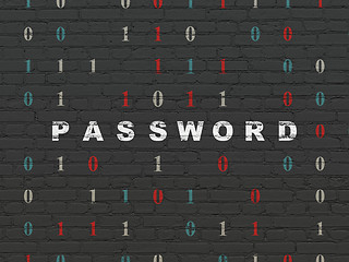 Image showing Security concept: Password on wall background