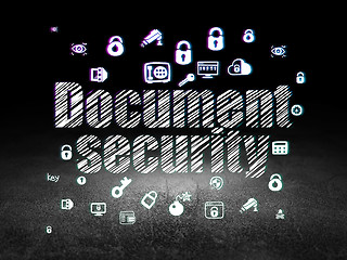 Image showing Privacy concept: Document Security in grunge dark room
