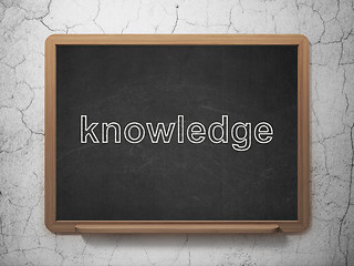 Image showing Learning concept: Knowledge on chalkboard background