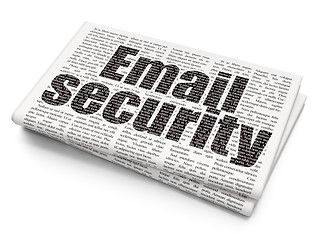 Image showing Protection concept: Email Security on Newspaper background