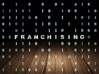 Image showing Business concept: Franchising in grunge dark room