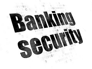 Image showing Privacy concept: Banking Security on Digital background