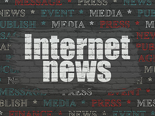 Image showing News concept: Internet News on wall background