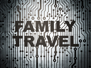 Image showing Travel concept: circuit board with Family Travel