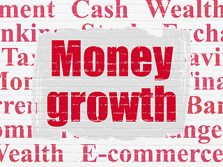 Image showing Banking concept: Money Growth on wall background