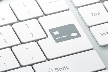 Image showing Finance concept: Credit Card on computer keyboard background