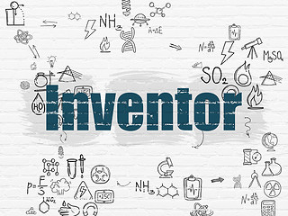 Image showing Science concept: Inventor on wall background