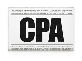 Image showing Finance concept: newspaper headline CPA