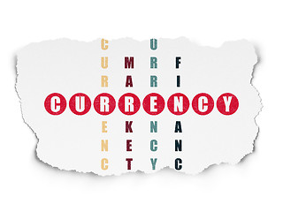 Image showing Currency concept: Currency in Crossword Puzzle