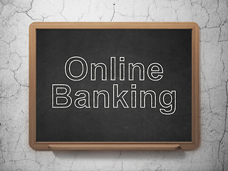 Image showing Banking concept: Online Banking on chalkboard background