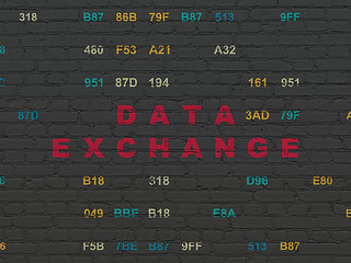 Image showing Information concept: Data Exchange on wall background