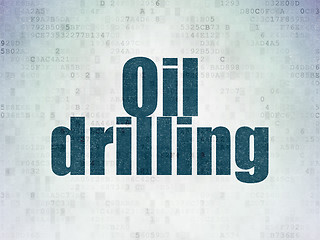 Image showing Manufacuring concept: Oil Drilling on Digital Paper background