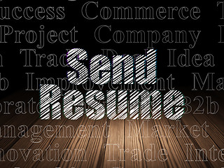 Image showing Business concept: Send Resume in grunge dark room