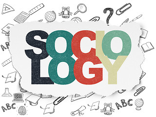 Image showing Learning concept: Sociology on Torn Paper background