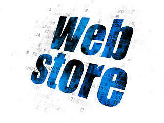 Image showing Web design concept: Web Store on Digital background