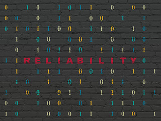 Image showing Business concept: Reliability on wall background