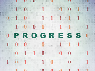 Image showing Business concept: Progress on Digital Paper background