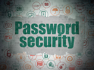 Image showing Protection concept: Password Security on Digital Paper background