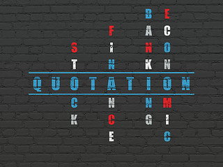 Image showing Currency concept: Quotation in Crossword Puzzle