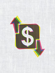 Image showing Finance concept: Finance on fabric texture background