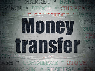 Image showing Banking concept: Money Transfer on Digital Paper background