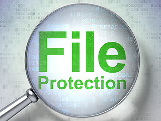 Image showing Privacy concept: File Protection with optical glass