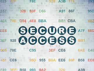 Image showing Protection concept: Secure Access on Digital Paper background