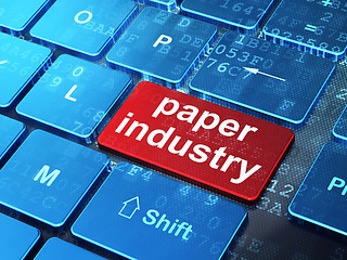 Image showing Industry concept: Paper Industry on computer keyboard background