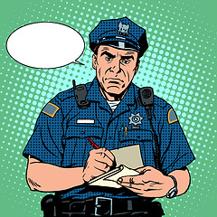 Image showing angry policeman