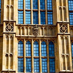 Image showing old in london  historical    parliament glass  window    structu