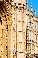 Image showing in london old historical    parliament     structure and sky