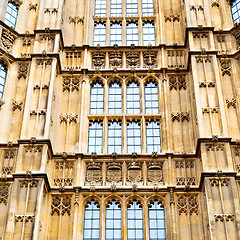 Image showing old in london  historical    parliament glass  window    structu