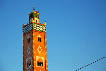 Image showing  muslim   in   mosque  the history l morocco  africa  minaret   