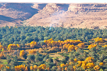 Image showing in   valley  morocco  africa the  mountain ground isolated hill 