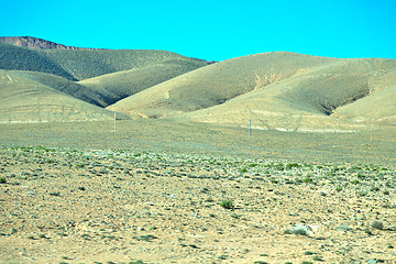 Image showing  in    valley  morocco     africa the atlas dry mountain  