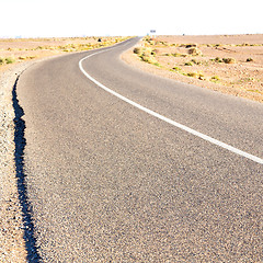 Image showing street  in    valley  morocco    africa the atlas dry mountain a