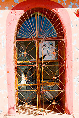 Image showing   window in  africa old construction and 